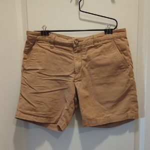 chubbies Tan Flat-Front Cotton Shorts